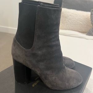 Rag & Bone Charcoal Gray Suede Bootie